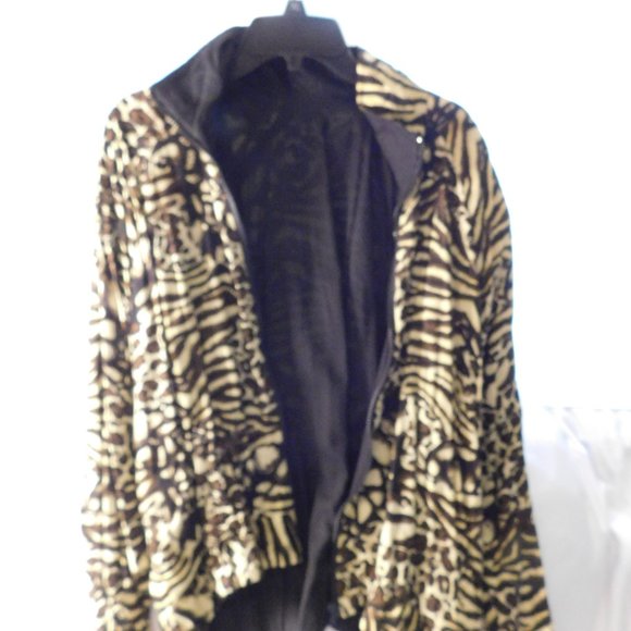 Vintage Native Wear Designs Jacket Reversible Animal Print New - Picture 5 of 6
